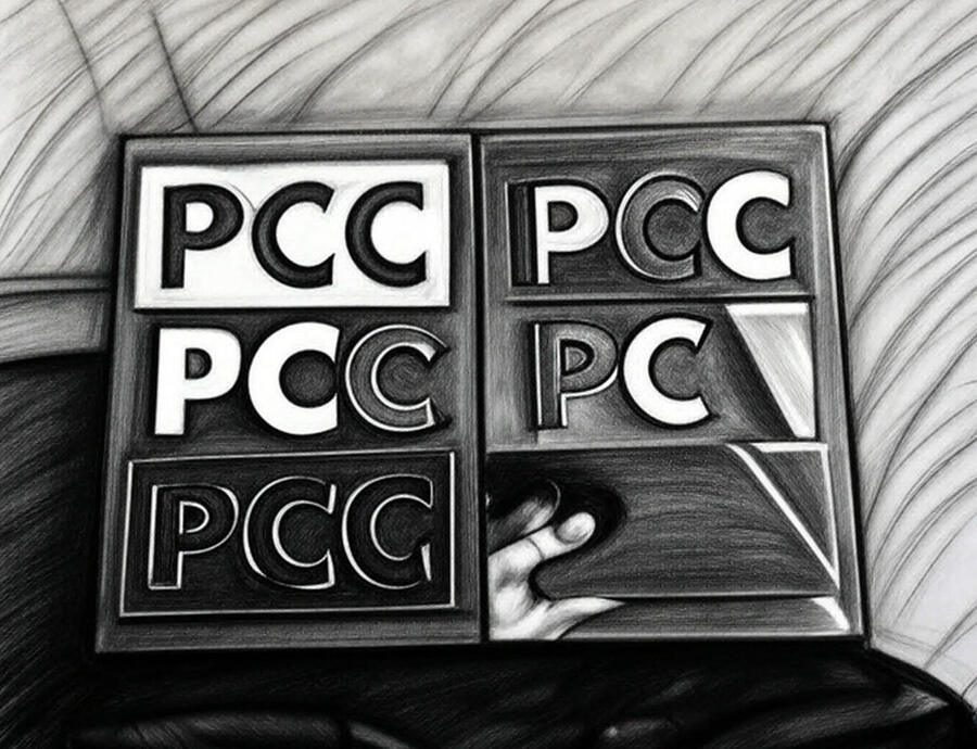 Entwurfsskizze von PMC-Schriftzügen