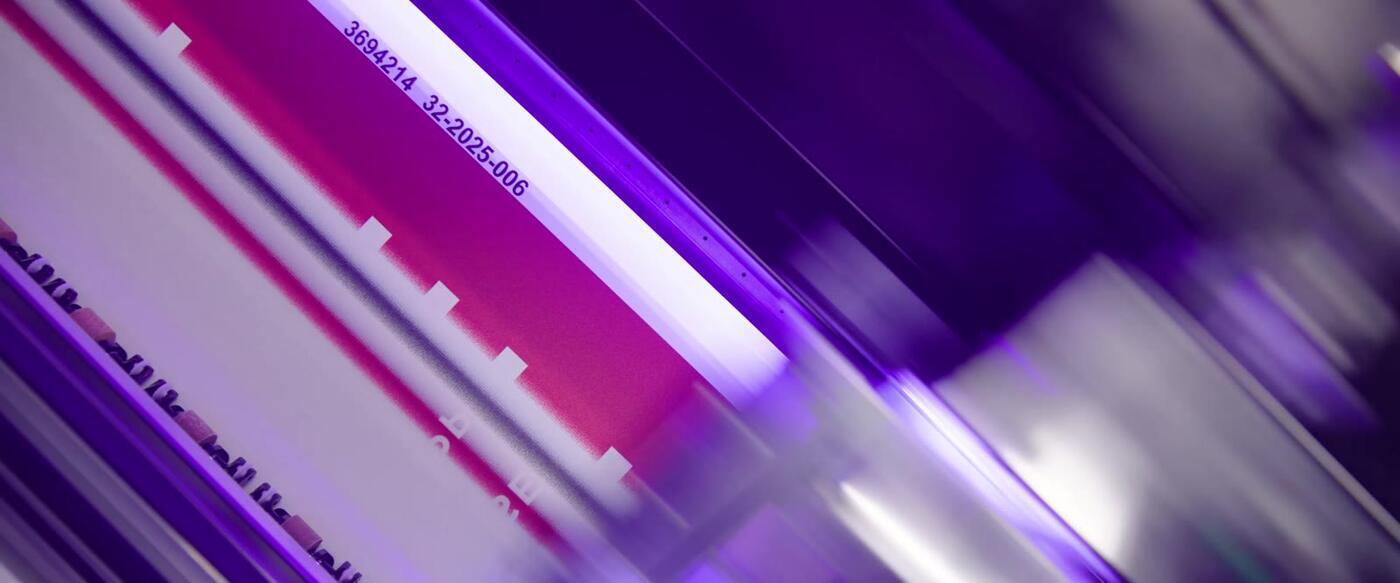 Druckbahn im Digitaldrucker
