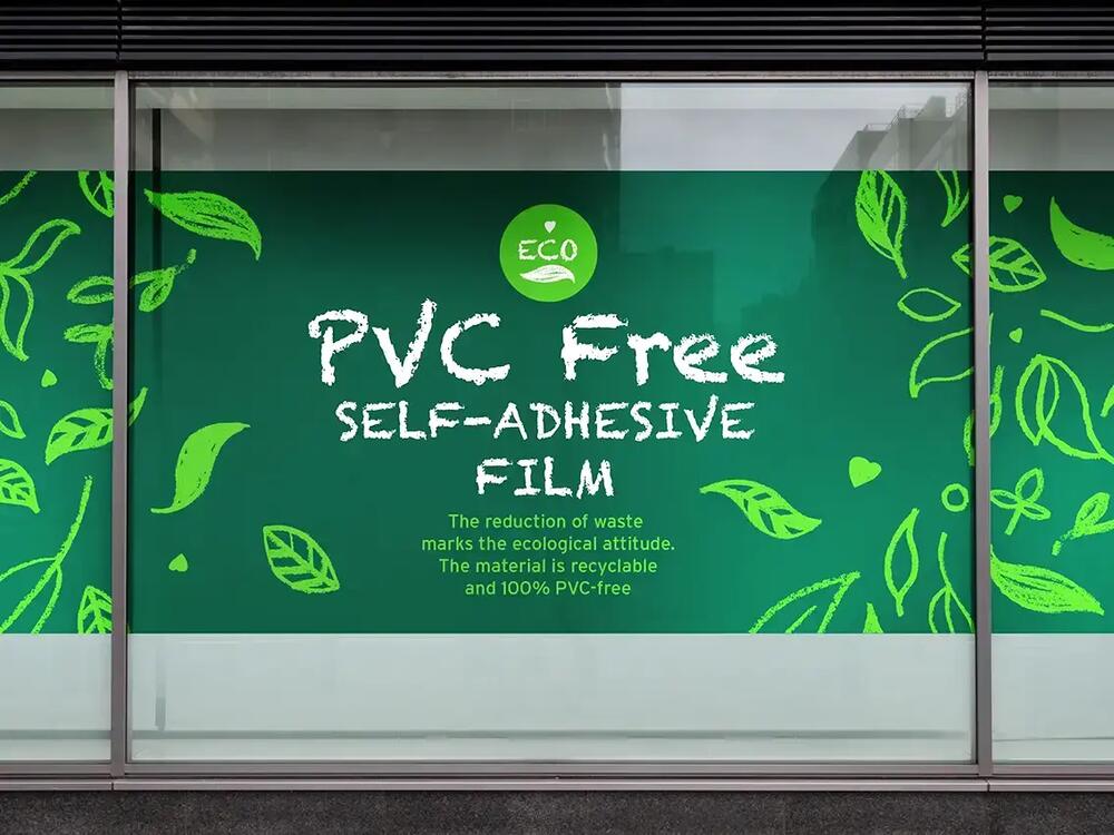 Schaufenster mit PVC-freier Folie